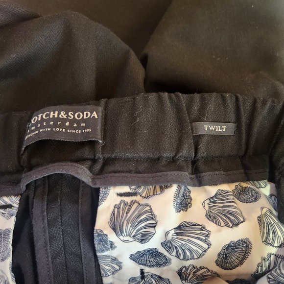 Scotch and Soda Twilt Tappered Fit Trousers Black - Size 31 x 32 - Picture 4 of 5